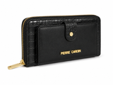 Pierre Cardin Croc Panel Purse In Black