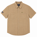 Jeep Mens M Check Shirt In Khaki Multi