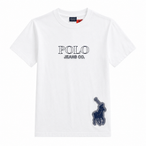 Polo Mens Pjc Velcro Logo T-Shirt In White
