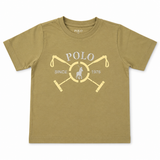 Polo Boys Luke Polo Stick T-Shirt In Olive