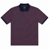 Polo Mens Geo Printed Golfer In Red & Blue