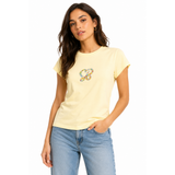 Sissy boy Womens Wild Heart T-Shirt In Yellow