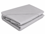 Egyptian Cotton Tencel 300 Thread Fitted Sheet In Slate Grey