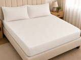 Egyptian Cotton Tencel 300 Thread Fitted Sheet In Pearl