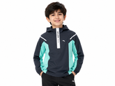 Anta Boys Woven Track Top In Black & Turquoise