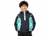 Anta Boys Woven Track Top In Black & Turquoise