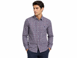 Polo Mens Micro Print Shirt In Navy
