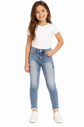 Guess Girls Kira Skinny Jeans In Medium Wash