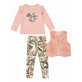 Guess Girls 3 Piece Set In Pink Multi