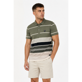 Soviet Mens Pioneer Mens Yarn Dye Stripe Golfer In Olive