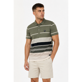 Soviet Mens Pioneer Mens Yarn Dye Stripe Golfer In Olive