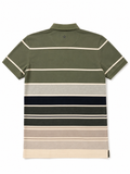 Soviet Mens Pioneer Mens Yarn Dye Stripe Golfer In Olive