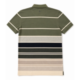 Soviet Mens Pioneer Mens Yarn Dye Stripe Golfer In Olive