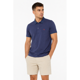 Soviet Mens Pique Golfer In Navy