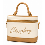 Sissyboy Remi Mini Vanity Bag with Embroidery In Stone