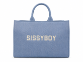 Sissyboy Laekal Denim Tote Bag In Blue