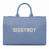 Sissyboy Laekal Denim Tote Bag In Blue