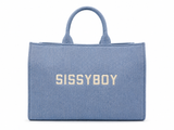 Sissyboy Laekal Denim Tote Bag In Blue
