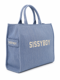 Sissyboy Laekal Denim Tote Bag In Blue
