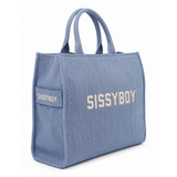 Sissyboy Laekal Denim Tote Bag In Blue