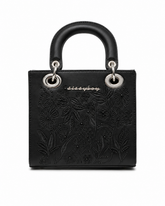 Sissy Boy Emama Embroidered Mini Tote Bag In Black
