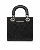 Sissy Boy Emama Embroidered Mini Tote Bag In Black