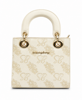Sissy Boy Maise Debosed Tote Bag In Cream