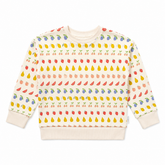 Ben Sherman Girls Fruit Salad Crew Sweatshirt In Amaretti