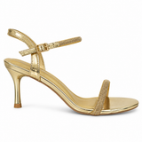 La Her Ladies Qxg-44 Heels In Gold