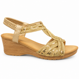 Savoy Ladies Khazel Shoes In Gold