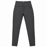 Frreddy Jeans Ladies High Waist Cropped Pants In Black