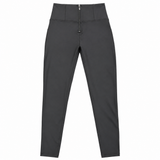 Frreddy Jeans Ladies High Waist Cropped Pants In Black