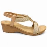 Savoy Ladies Luna Sandals In Champagne