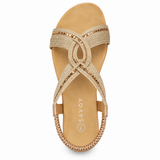 Savoy Ladies Luna Sandals In Champagne