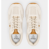 Polo Womens Mixed Panelled Runner Shoes In Off White