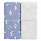 Mother's Choice Boys 2 Pack Bamboo Wraps In Blue