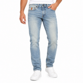 Zerga Mens Dh Jeans In Mid Blue