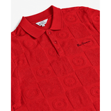 Ben Sherman Mens Tertarpolo Terry Textured Golfer In Red