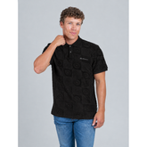 Ben Sherman Mens Tertarpolo Terry Textured Golfer In Black