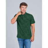 Ben Sherman Mens Tertarpolo Terry Textured Golfer In Forest Green