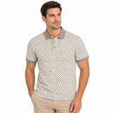 Polo Mens GeoPrint Mercerised Golfer In Brown