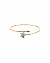 Posy Emerald & Diamond Flower Bracelet
