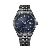 Citizen Mens Eco Drive Stainless Steel In Gunmetal/Blue Dial