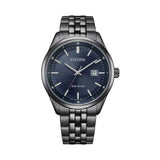 Citizen Mens Eco Drive Stainless Steel In Gunmetal/Blue Dial