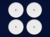Polo Classic Dinner Plate 4 Piece Set In White