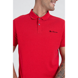 Benshermen Ben Polo Short Sleeve Golfer In Red