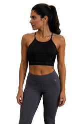 Freddy Womens Crop Tank Top In Black