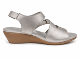 Cushion Walk Ladies Sandals In Pewter