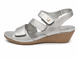 Cushion Walk Ladies Sandals In Pewter