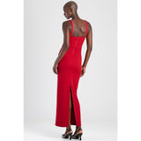 Sissy boy Womens Maxi Dress With a Scoop Neckline In Red